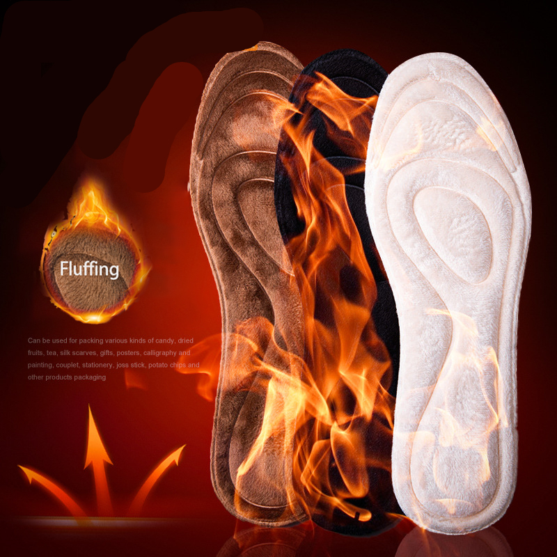 Semelles thermiques en coton peluche • Mon habit chauffant