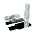 Miroir portatif pour dentiste blanc sur un fond blanc avec 2 miroirs