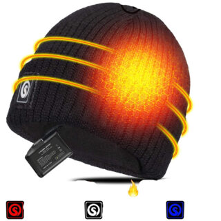 bonnet chauffant à pile sur fond blanc