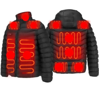 Manteau d'hiver chauffant électrique pour hommes