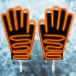 sous gants chauffant thermique usb sur un fond de neige