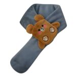 tour de cou pour enfant gris avec un ours dessus