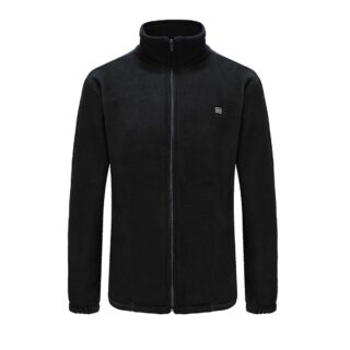 Pull à zip polaire, gilet chauffant noir pour homme