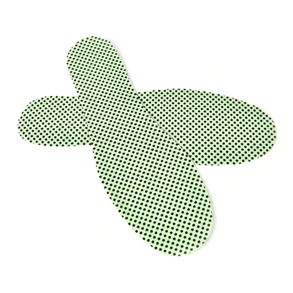 semelle auto-chauffante verte sur fond blanc