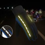 bande fluorescente de nuit sur un sous gants de vélo