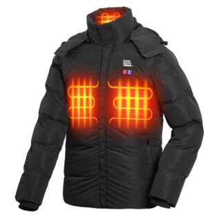 Manteau noir sur fond blanc