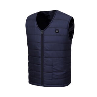 Gilet chauffant col en V pour homme et femme sur fond blanc