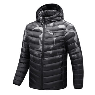 Blouson chauffant électrique imperméable de style militaire pour hommes